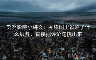 努努影院小讲义：围绕图里省略了什么展开，直接把评价句挑出来